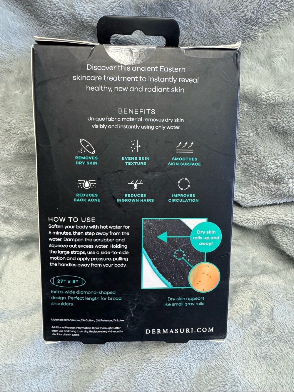 Deep Exfoliating Back Scrub - Black - Picture 2 of 4
